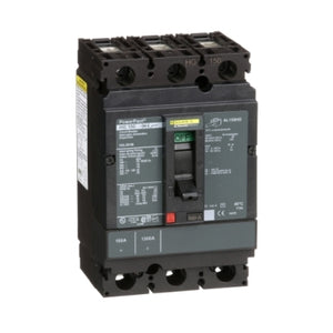 Square D: Circuit breaker, PowerPacT H, 100A, 3 pole, 600VAC, 18kA, lugs, thermal magnetic, 80%