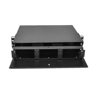 Fiber Instrument Sales: 2RU Rack Mount 6 LGX Plates Sold Door Black, 19" Brackets included
