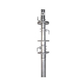 A tall, slender metallic pole or mast with multiple circular flanges and small side-mounted hardware, shown against a plain white background.