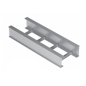 MP Husky: 12"W x 4-1/2"H x 144"L Straight Aluminum I-Beam Ladder Cable Tray, 9" Rung Spacing