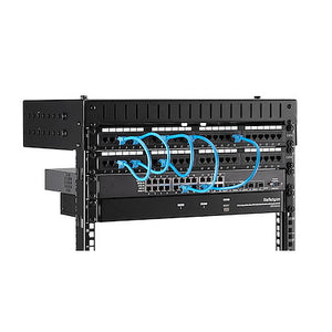 Star Tech: 8U 19" Wall Mount Network Rack - Adjustable Depth 12-20" 2 Post Open Frame Server Room Rack with Cage Nuts & Screws