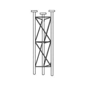 Rohn: 45GSR Short Base, Concrete, 4.29'
