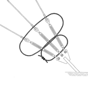 Rohn: TBSAFETY 15ft Turnbuckle Safety Cable Kit with 1/4" Guy Wire