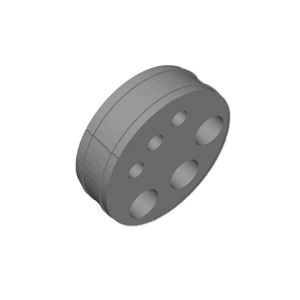 Rosenberger:  Cable Boot Insert for 4" & 5" Suits Three 7mm Fiber Jumper Cables and Three 8-2 Power Cables