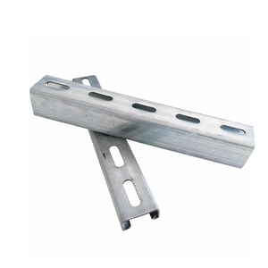 Launch 3: Strut, 1-5/8" x 1-5/8" x 10', 12 Gauge, 9/16" x 1-1/8" Holes, Hot Dipped Galvanized