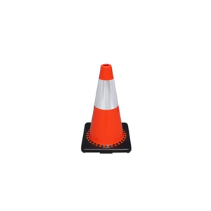 TrafFix Devices: Vizcon Fluorescent Orange 18" TrafFix PVC Cone with 6" Collar