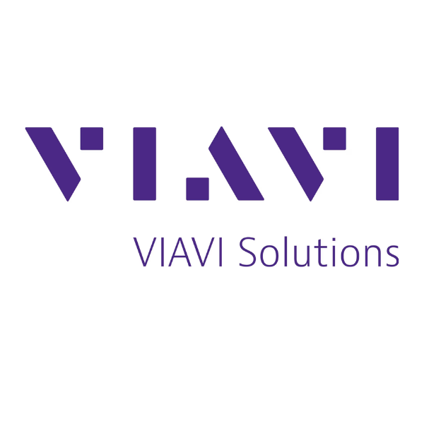 VIAVI Solutions logo in purple on a white background, with the stylized V.I.A.V.I text above the words 'VIAVI Solutions'.