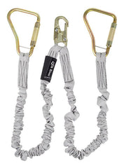 Twin Leg Lanyard - Bungee - Steel Carabiners