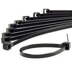 450mm*7.5mm*1.45mm*120lbs (18”) black nylon zip ties 100 EA