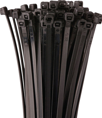 400mm*7.5mm*1.45mm*120lbs (14”) black nylon zip ties 100 EA