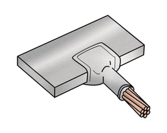 #2 Solid to 0.25” Bus Bar Connection