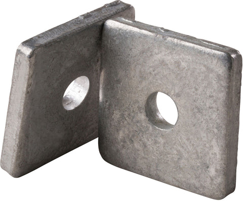 Square Washer Galvanized with 1/2" - center hole, bag of 100