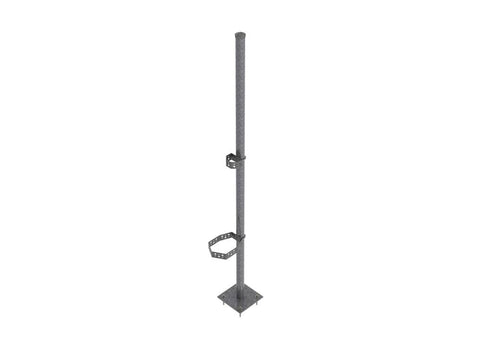 Pipe 3-1/2" x 10'6" HDG with base shoe plate